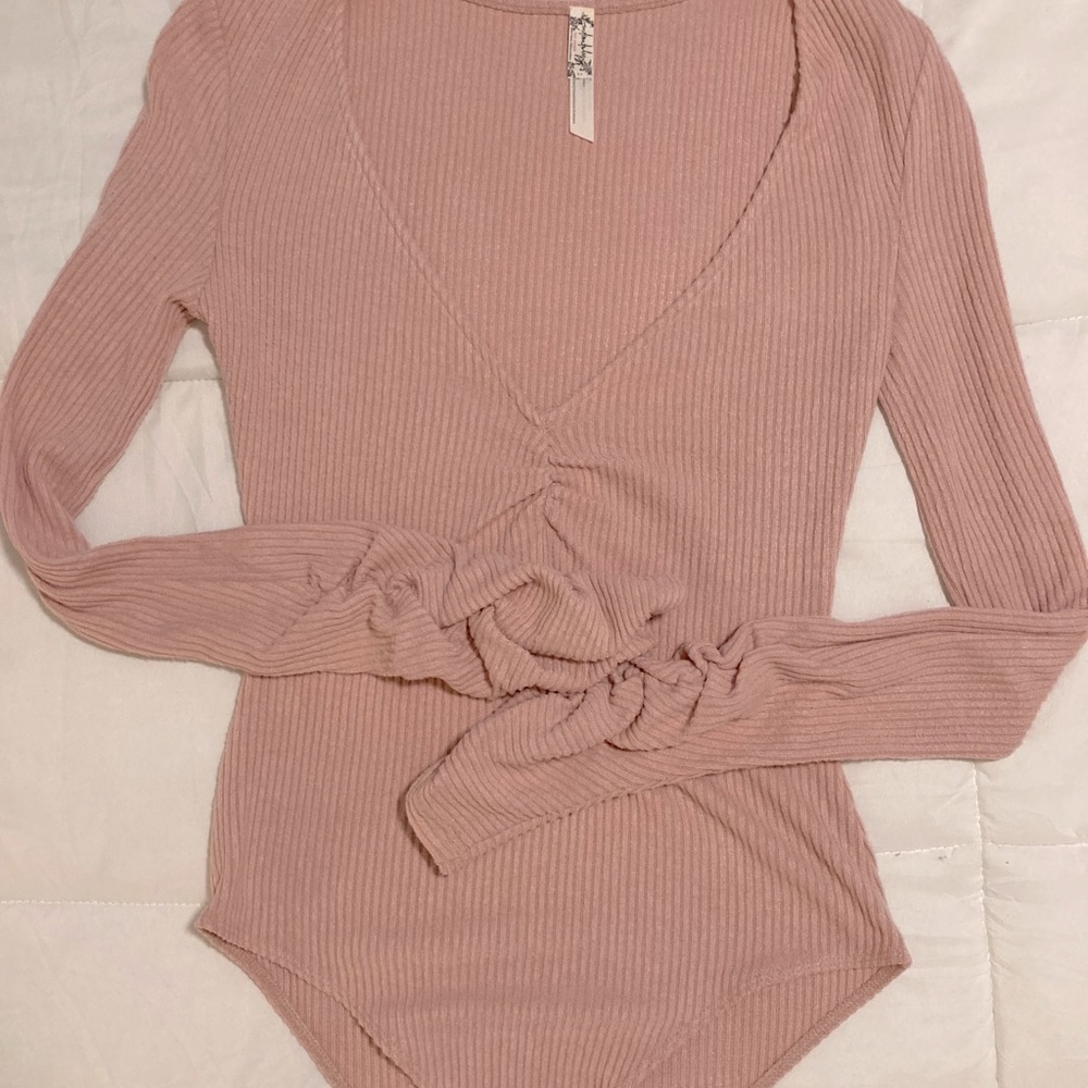 Free people pink bodysuit